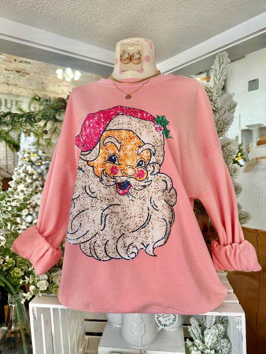 Pink Santa Pullover