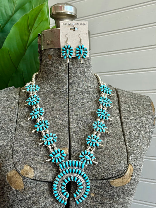 Sterling Silver Squash Blossom Set