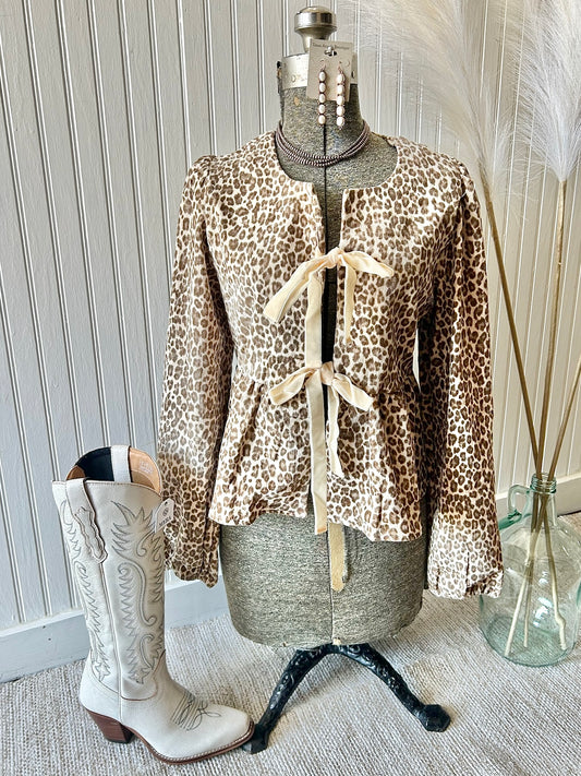 Never Leavin' You Leopard Print Blouse