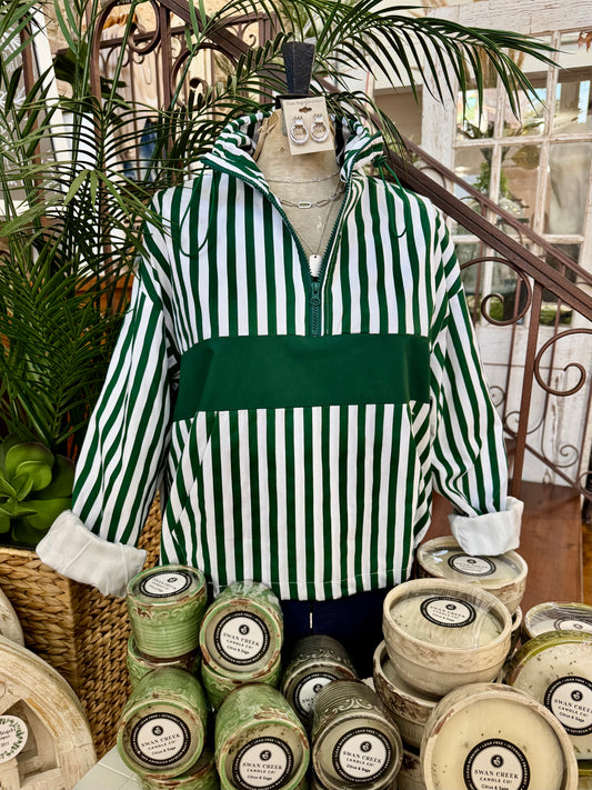 Wall Hawks Green Striped Sweatshirt
