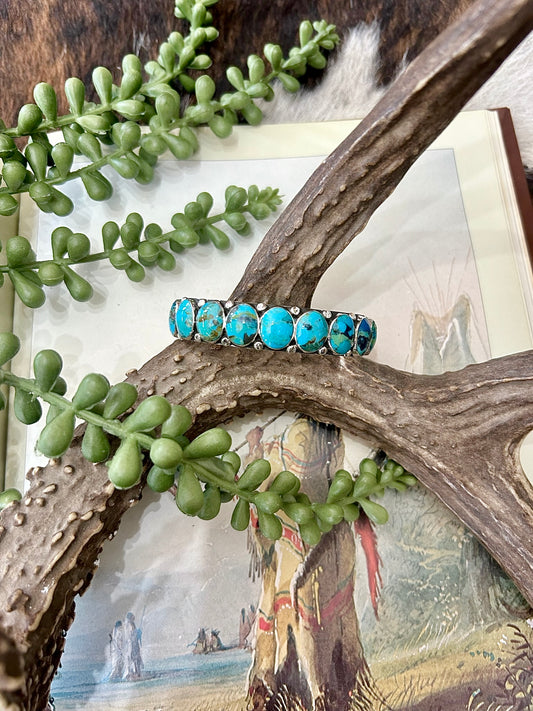 Sterling Silver Mixed Turquoise Cuff