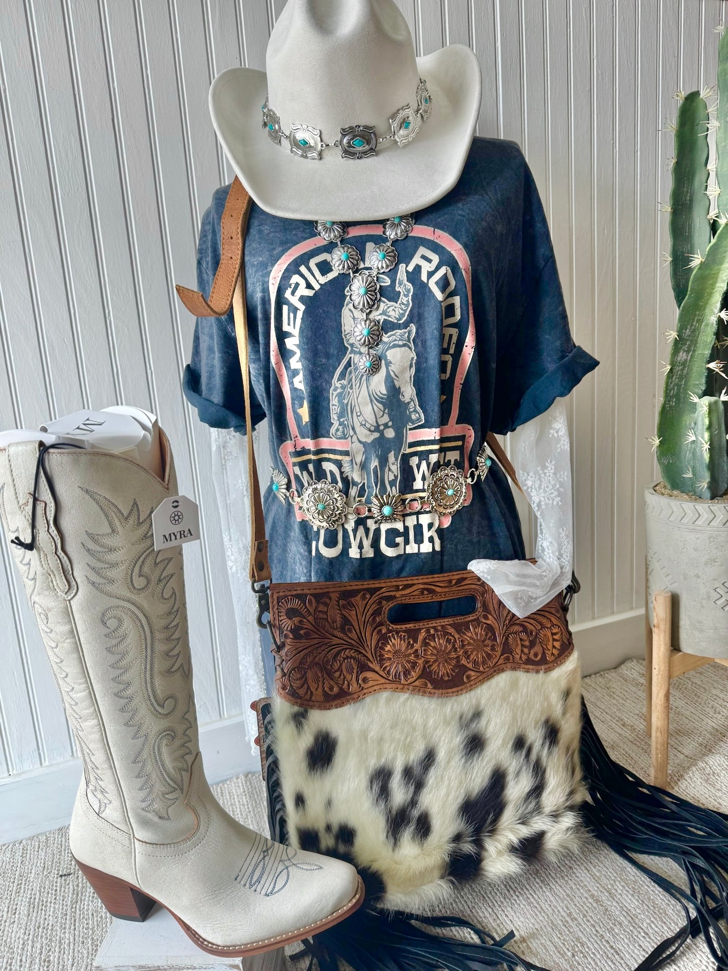 American Rodeo Cowgirl Graphic Tee