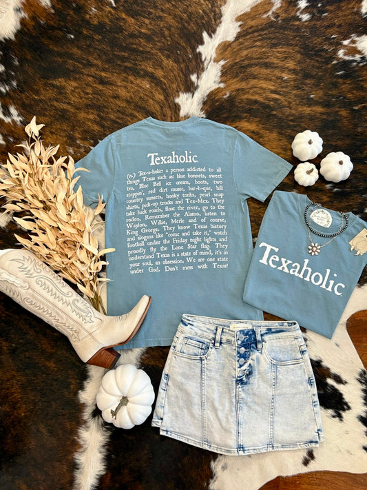 Ice Blue Texaholic Graphic Tee