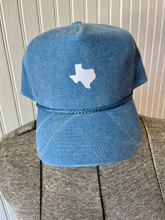 Blue Texas State Trucker Cap