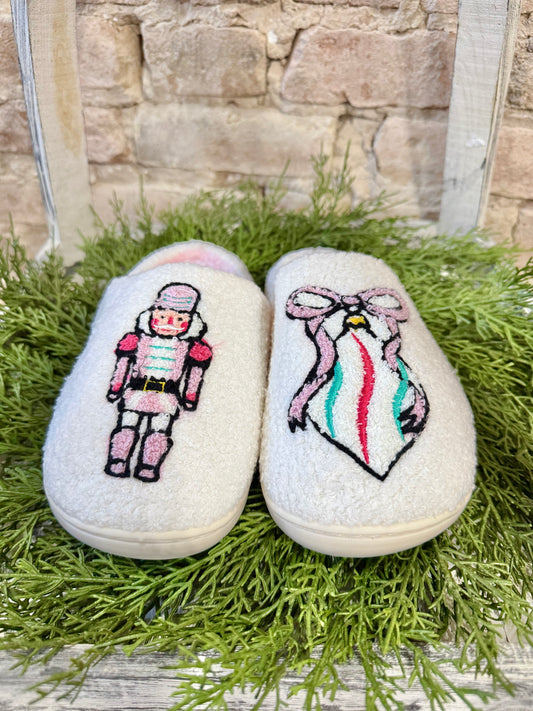 Nuts For Christmas Nutcracker Christmas Slippers