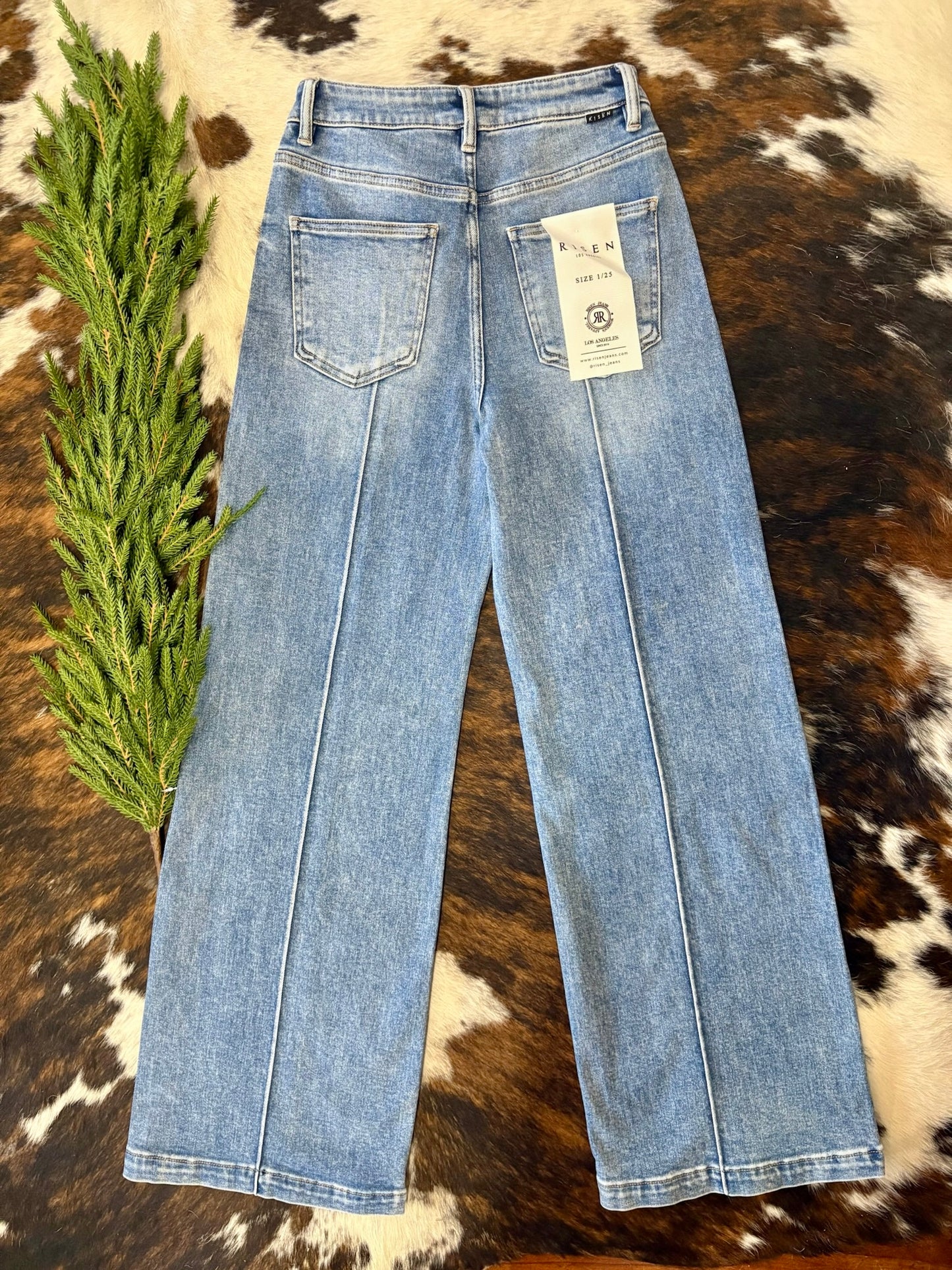 RESTOCK Raise Them Right Wide Leg Risen Jeans
