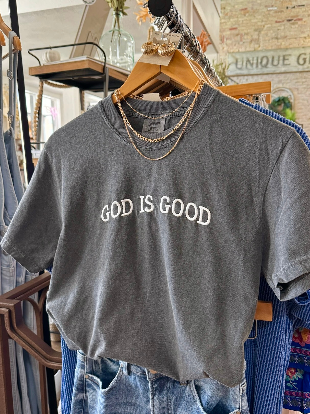 Grey God Is Good Graphic Tee