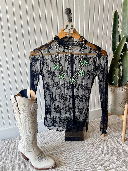 Black Lace Top