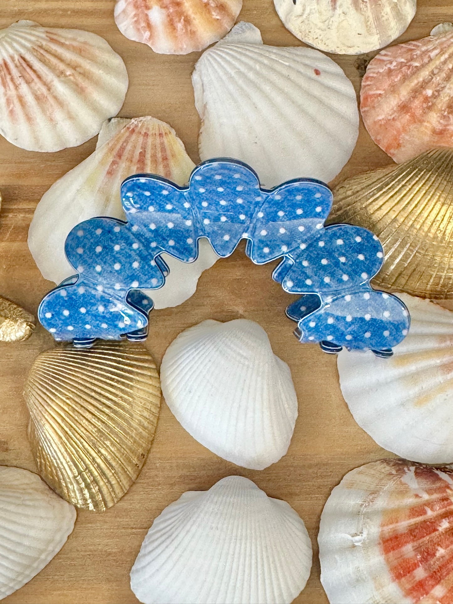 Blue Willow Hair Clips