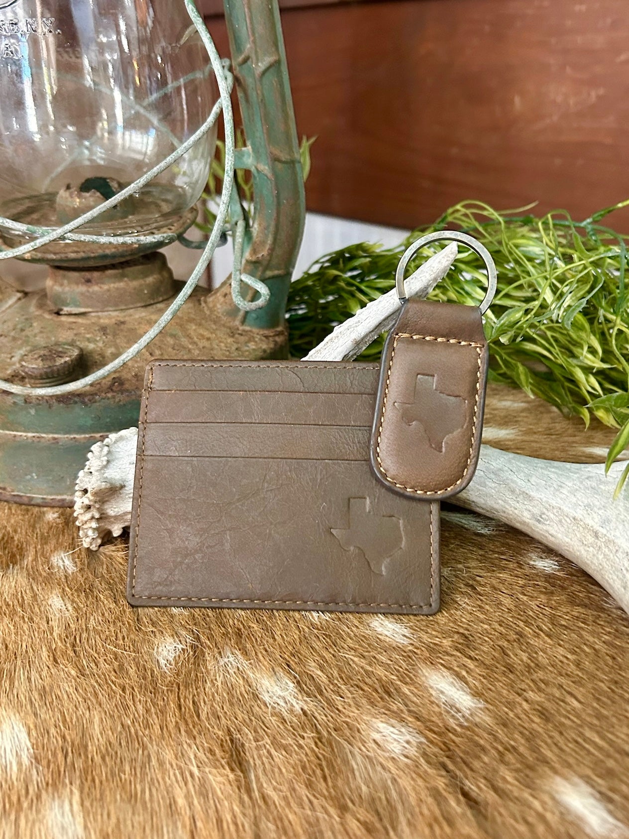 Leather Texas Keychain