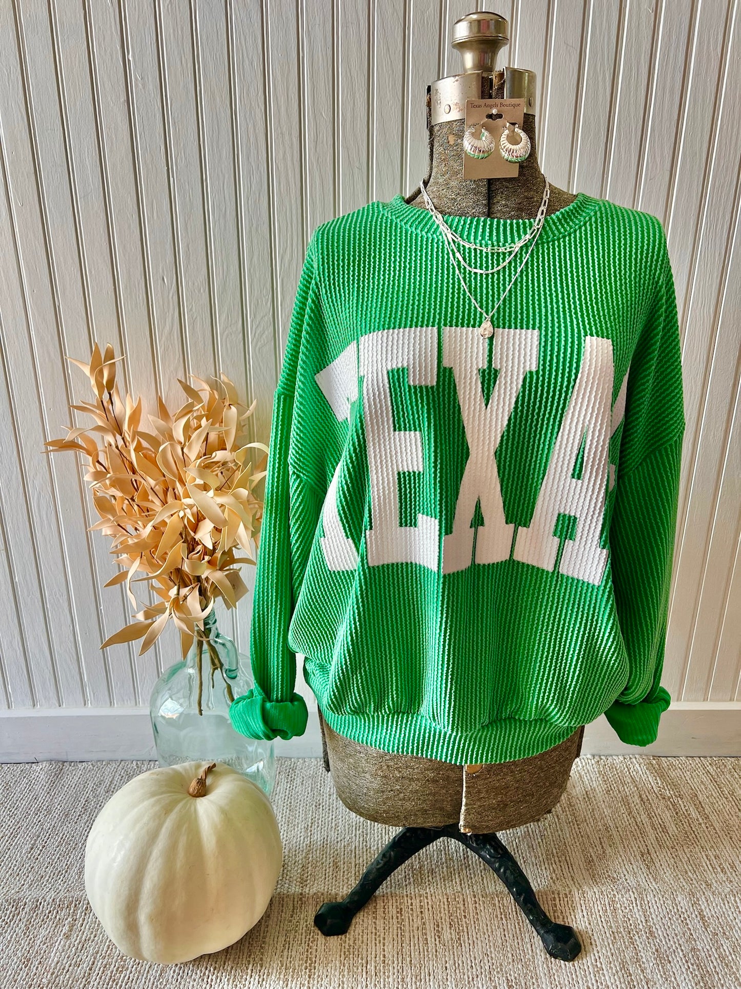 RESTOCK Kelly Green Texas Pullover