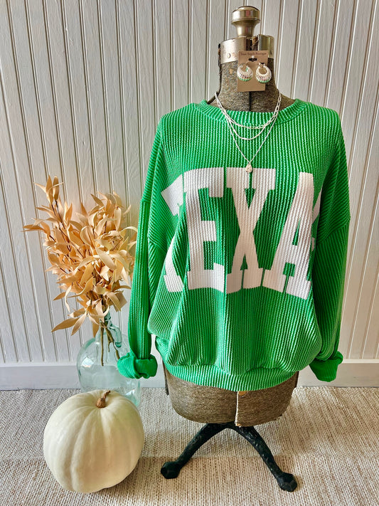 Kelly Green Texas Pullover