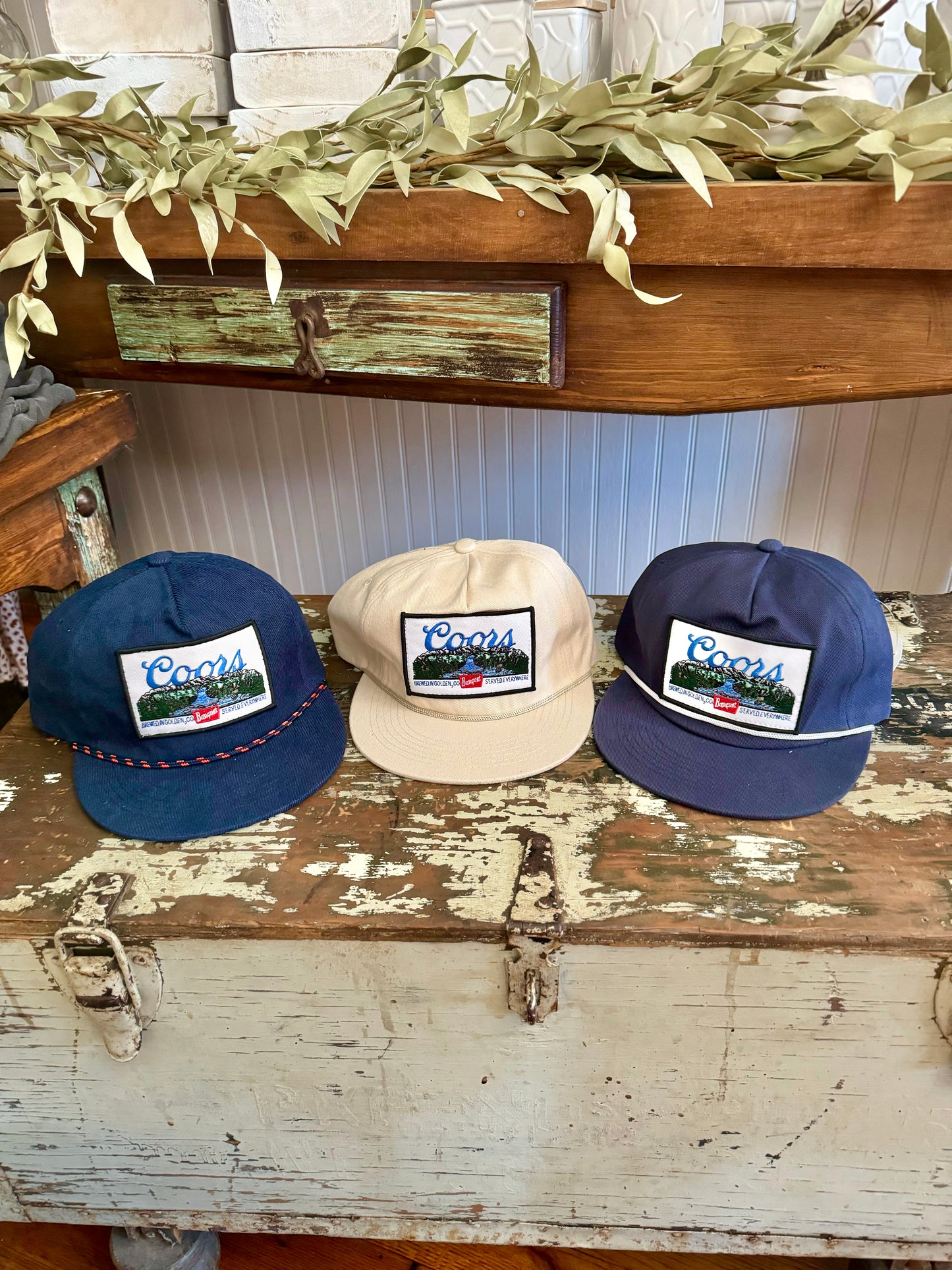 Navy Corduroy Coors Trucker Hat