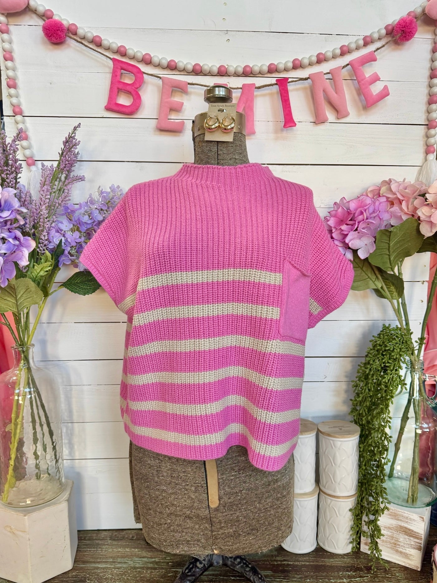 Promises Worth Keeping Pink Striped Knit Top