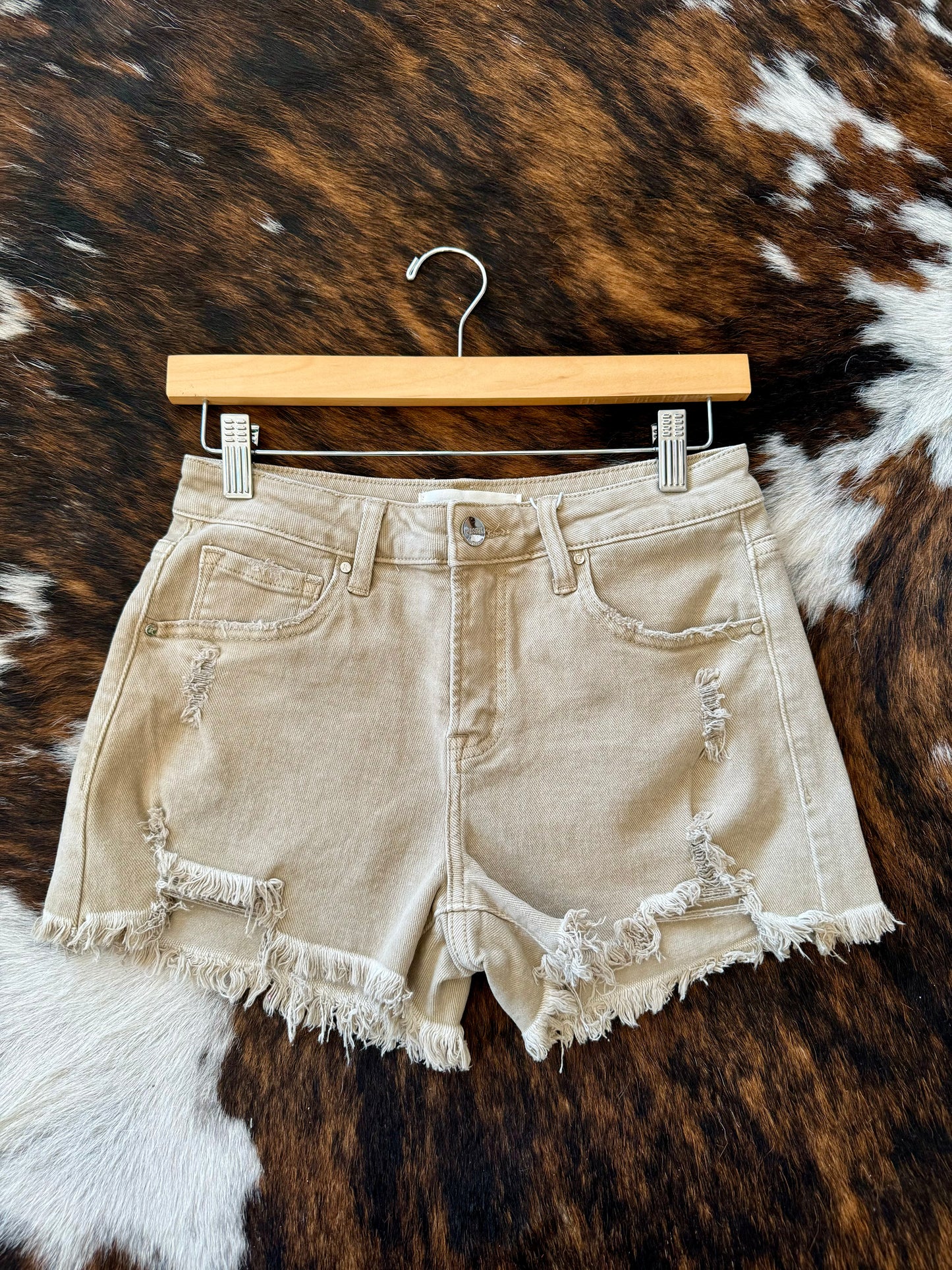 Kiss Goodbye Khaki Risen Shorts