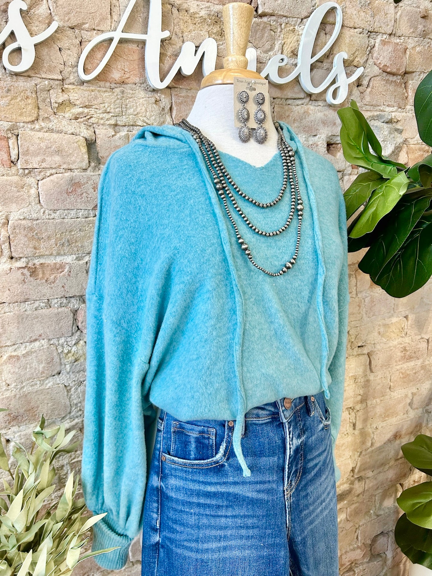 Time Heals Teal Hoodie