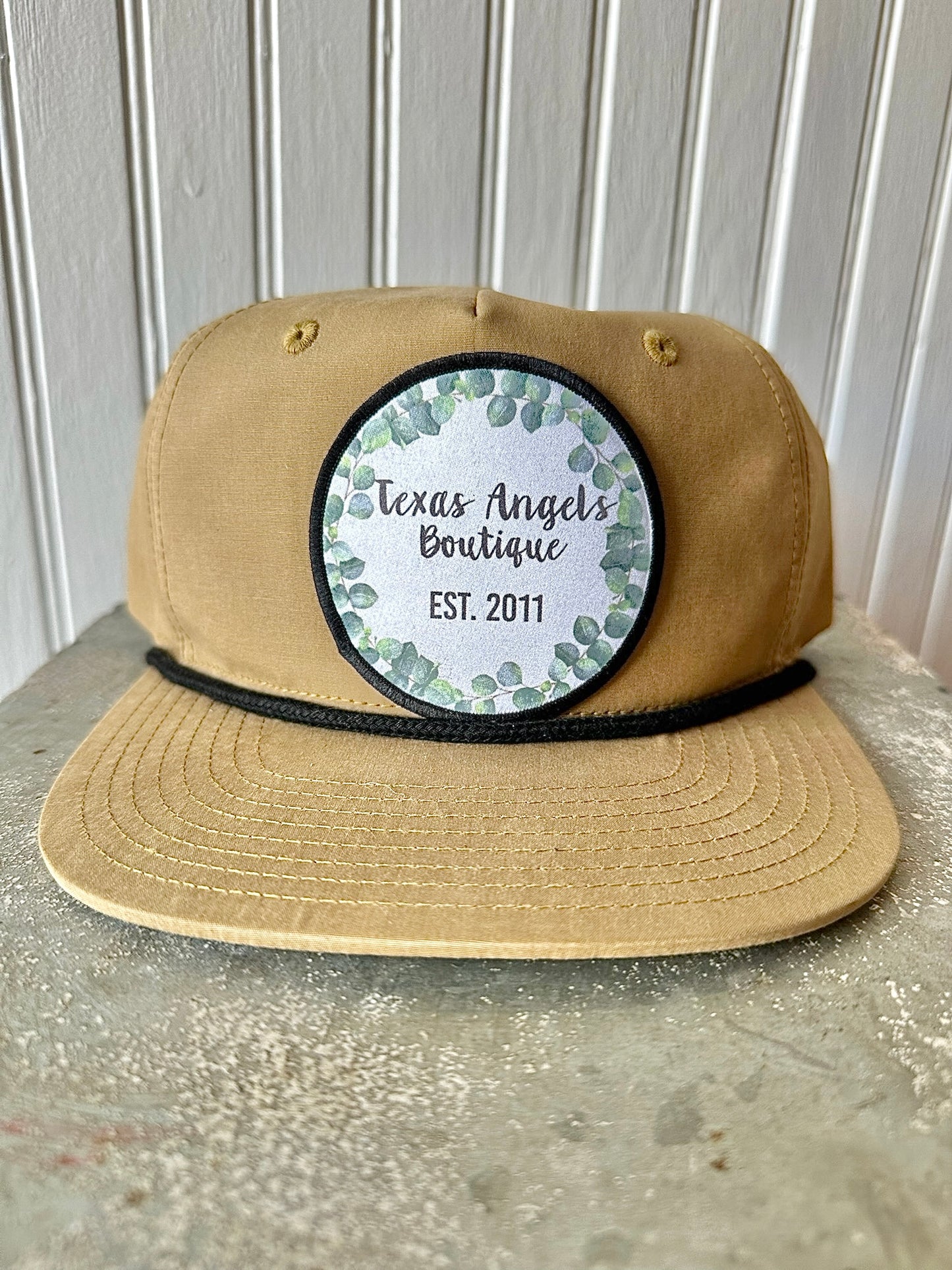 Camel Texas Angels Boutique Logo Trucker Hat