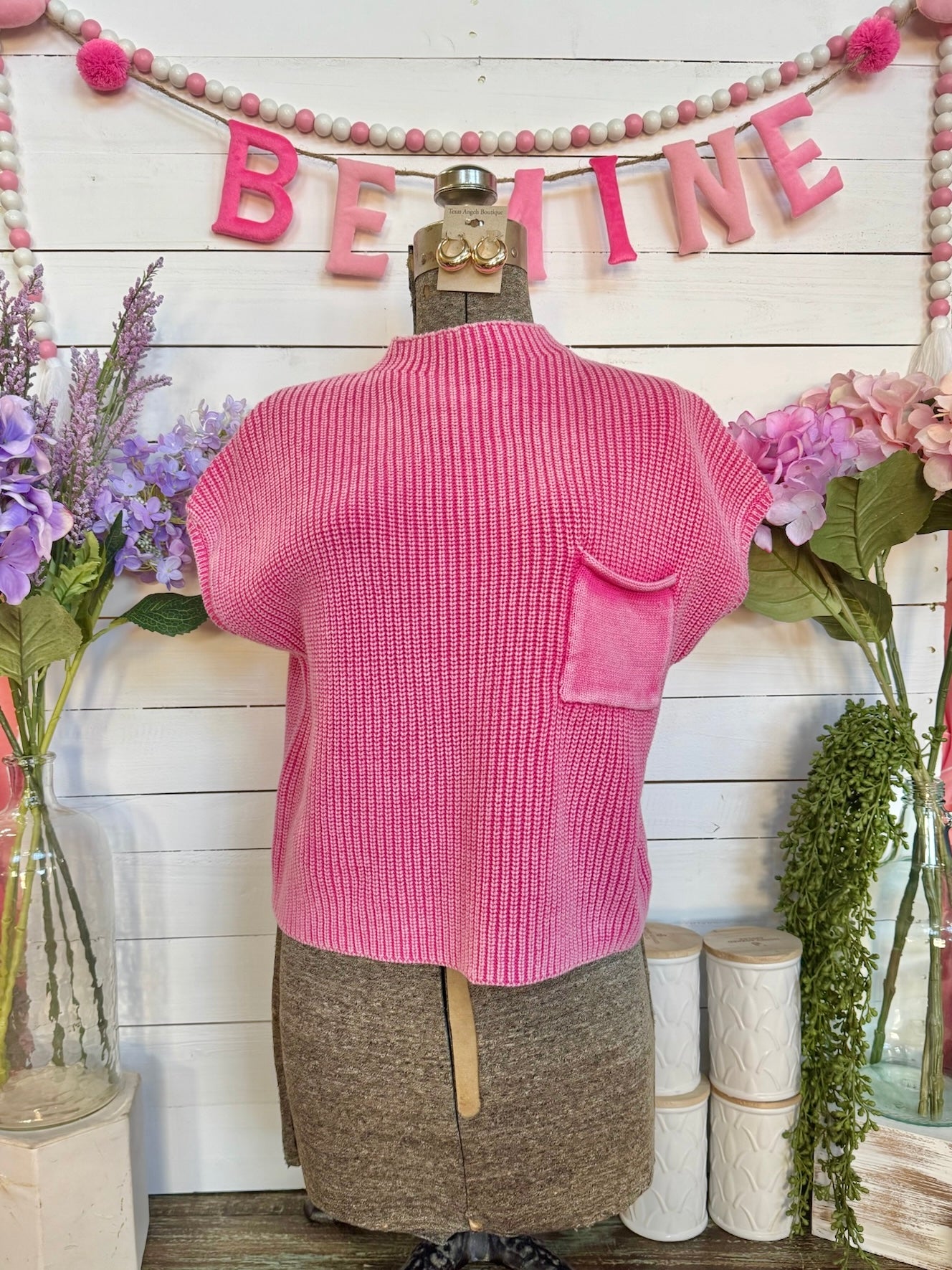 At The Top Of My List Pink Knit Top