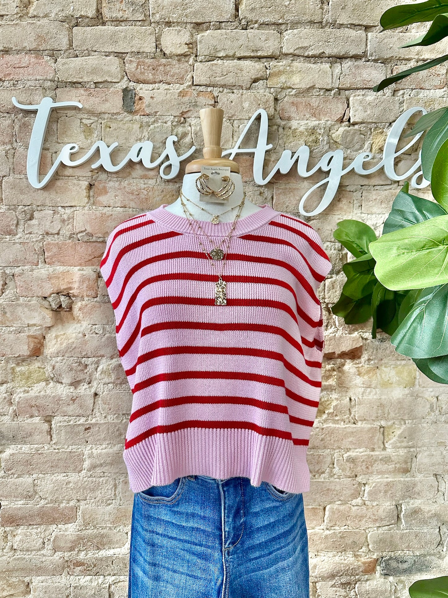 Someone Special Pink Striped Top