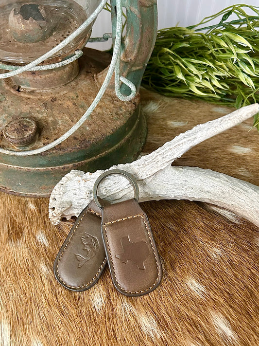 Leather Fish Keychain