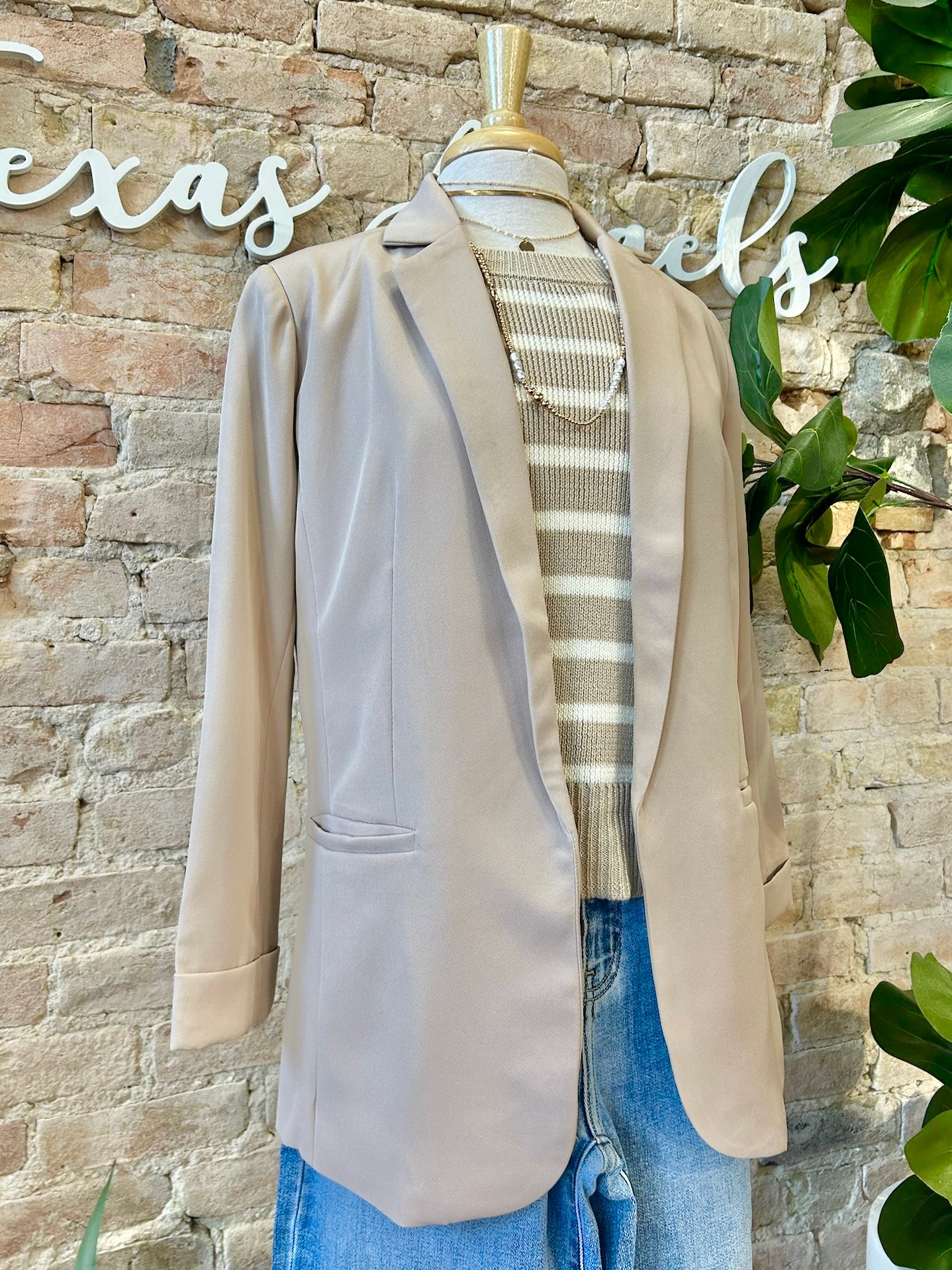 Boss Babe Khaki Blazer