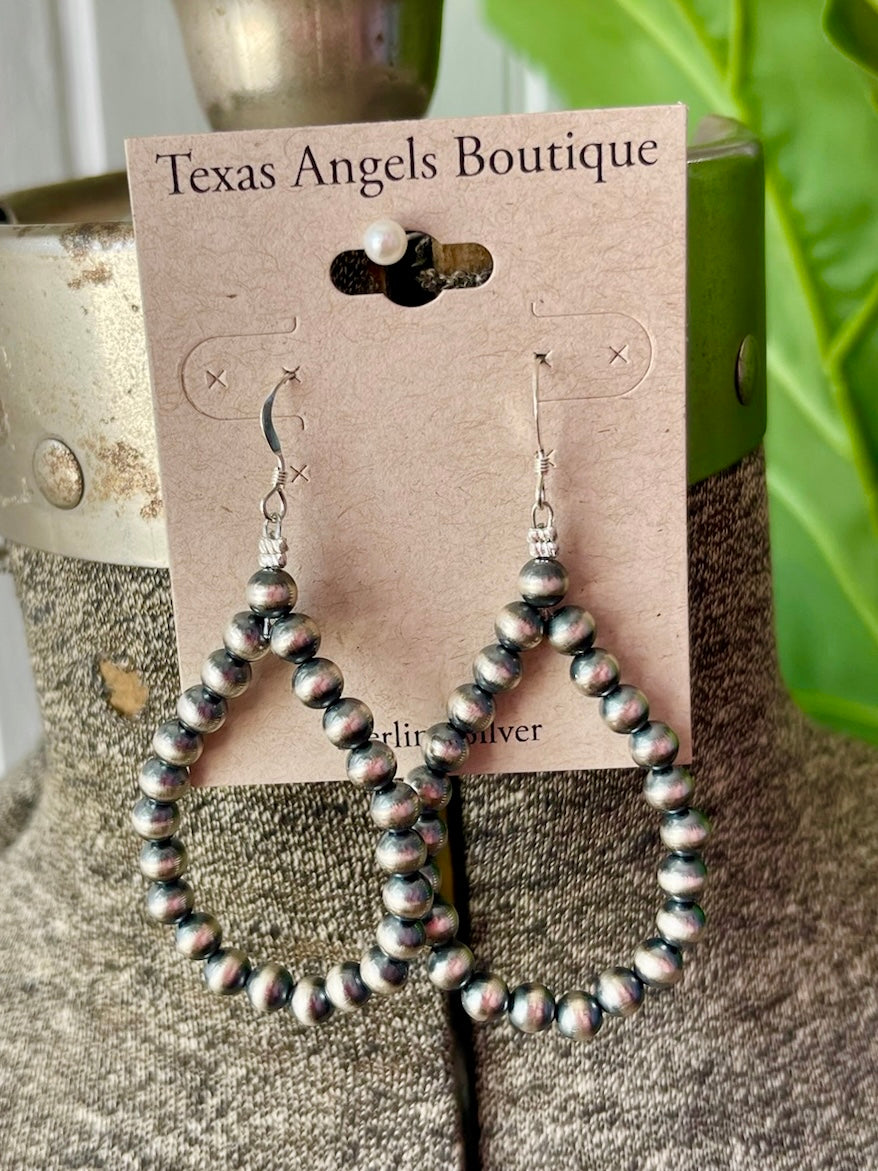 Sterling Silver Navajo Pearl Earrings