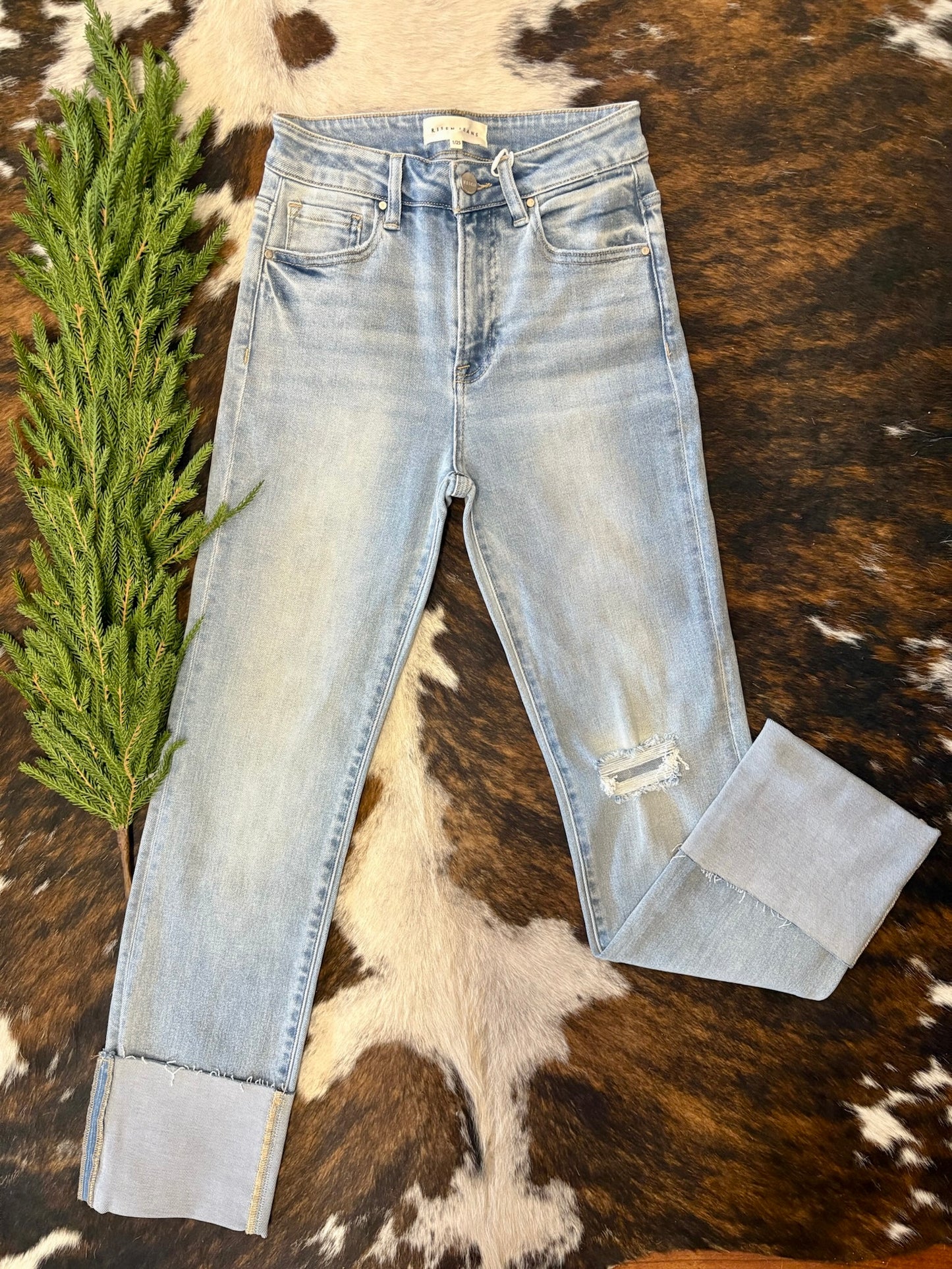 Can You Keep A Secret Straight Leg Risen Jeans