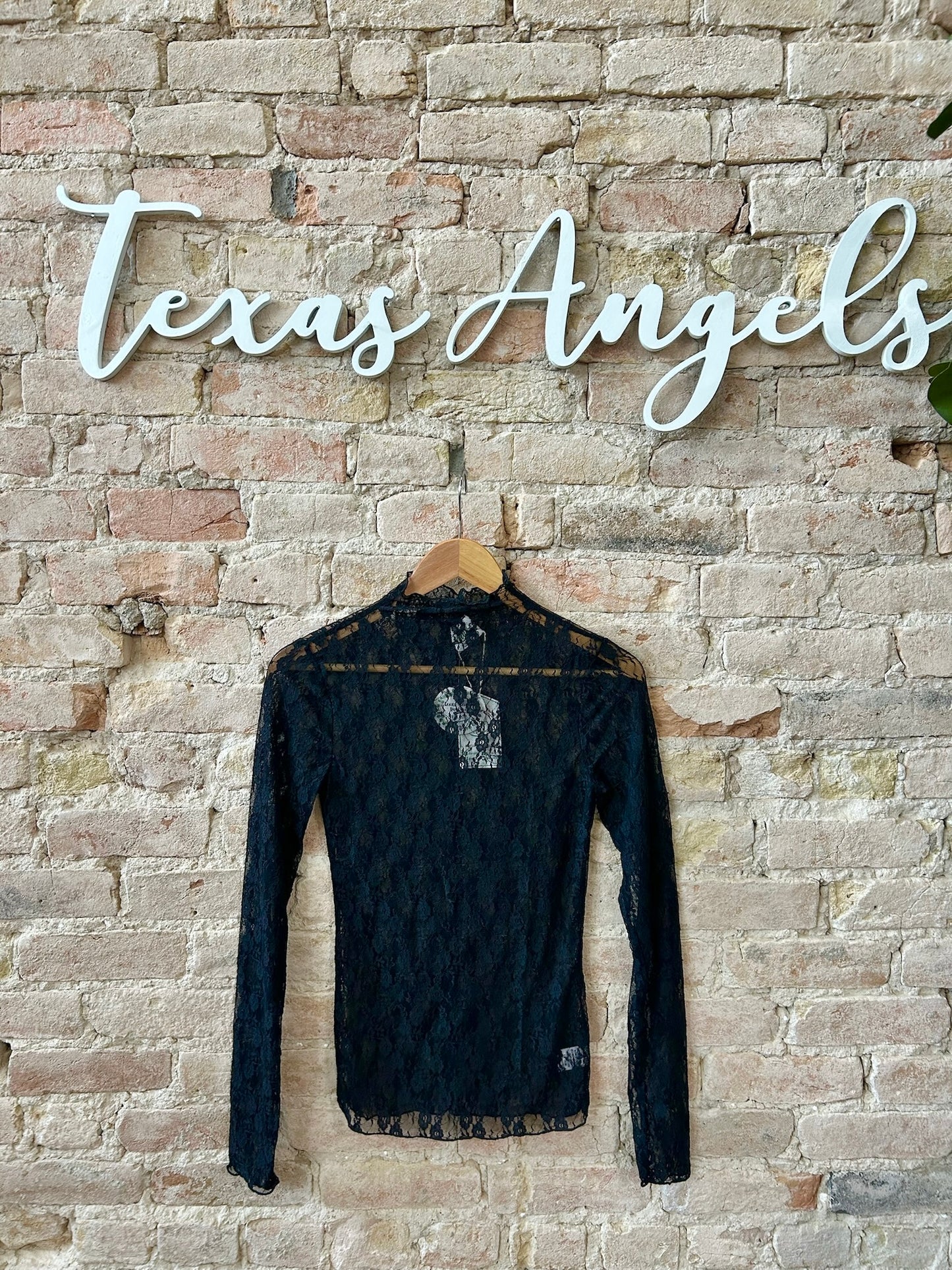 Back In Town Black Lace Top