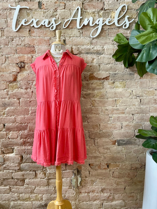 40% Off - Come Back To Me Coral Dress