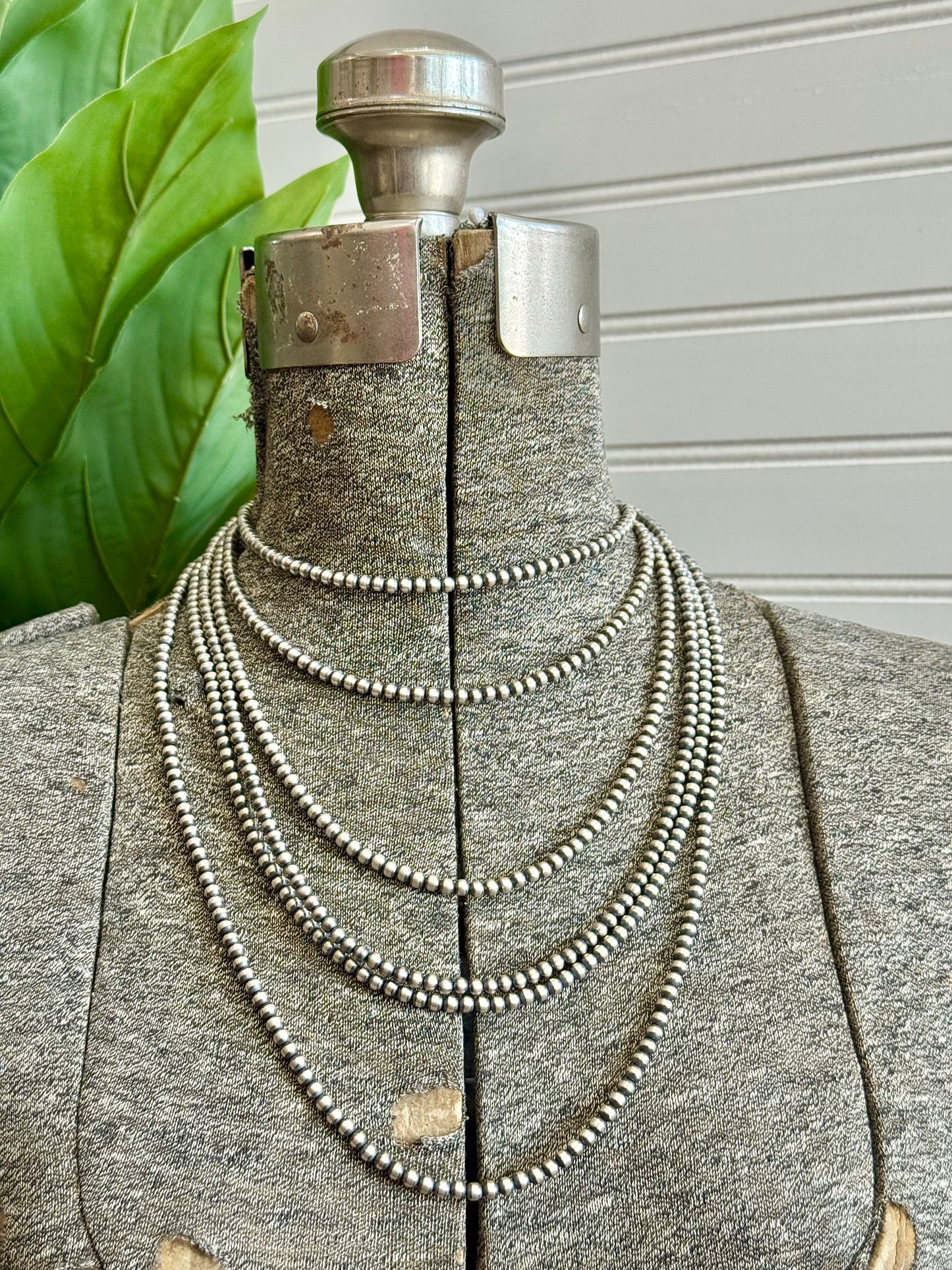 4MM Sterling Silver Navajo Pearl Necklaces