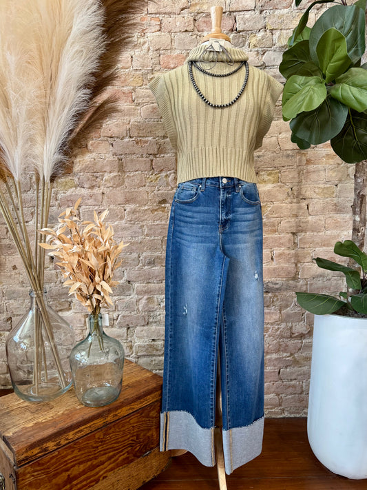 Trust The Process Taupe Turtleneck Sweater Top