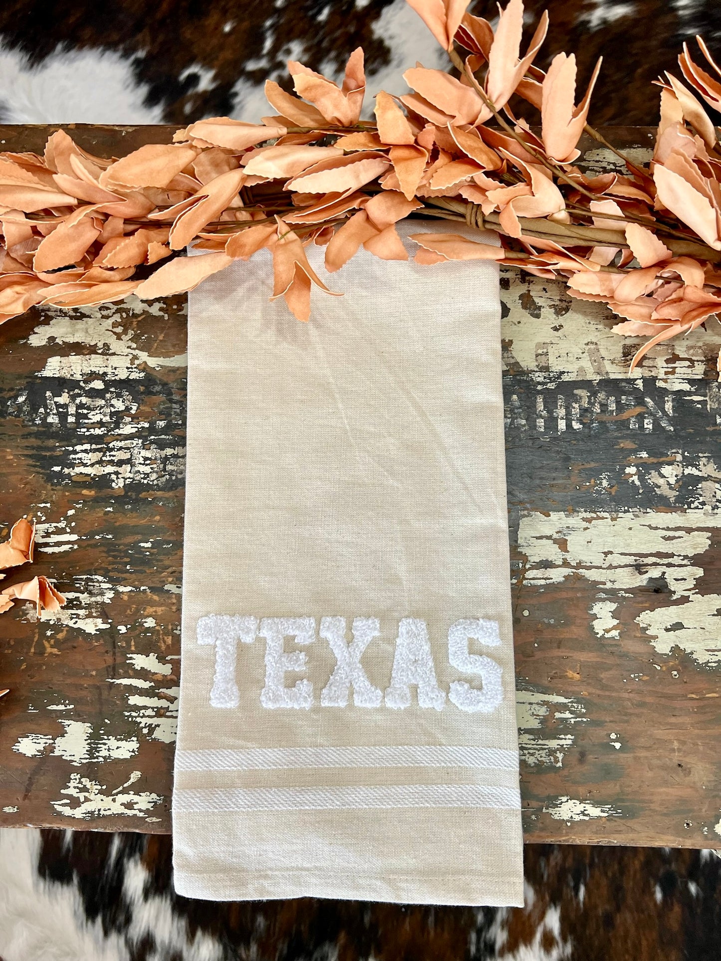 Embroidered Texas Hand Towel