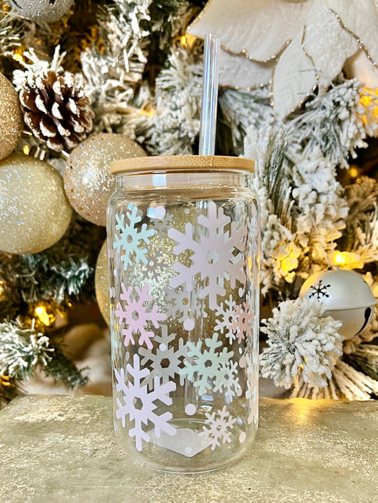 Snowflake Glass Cup