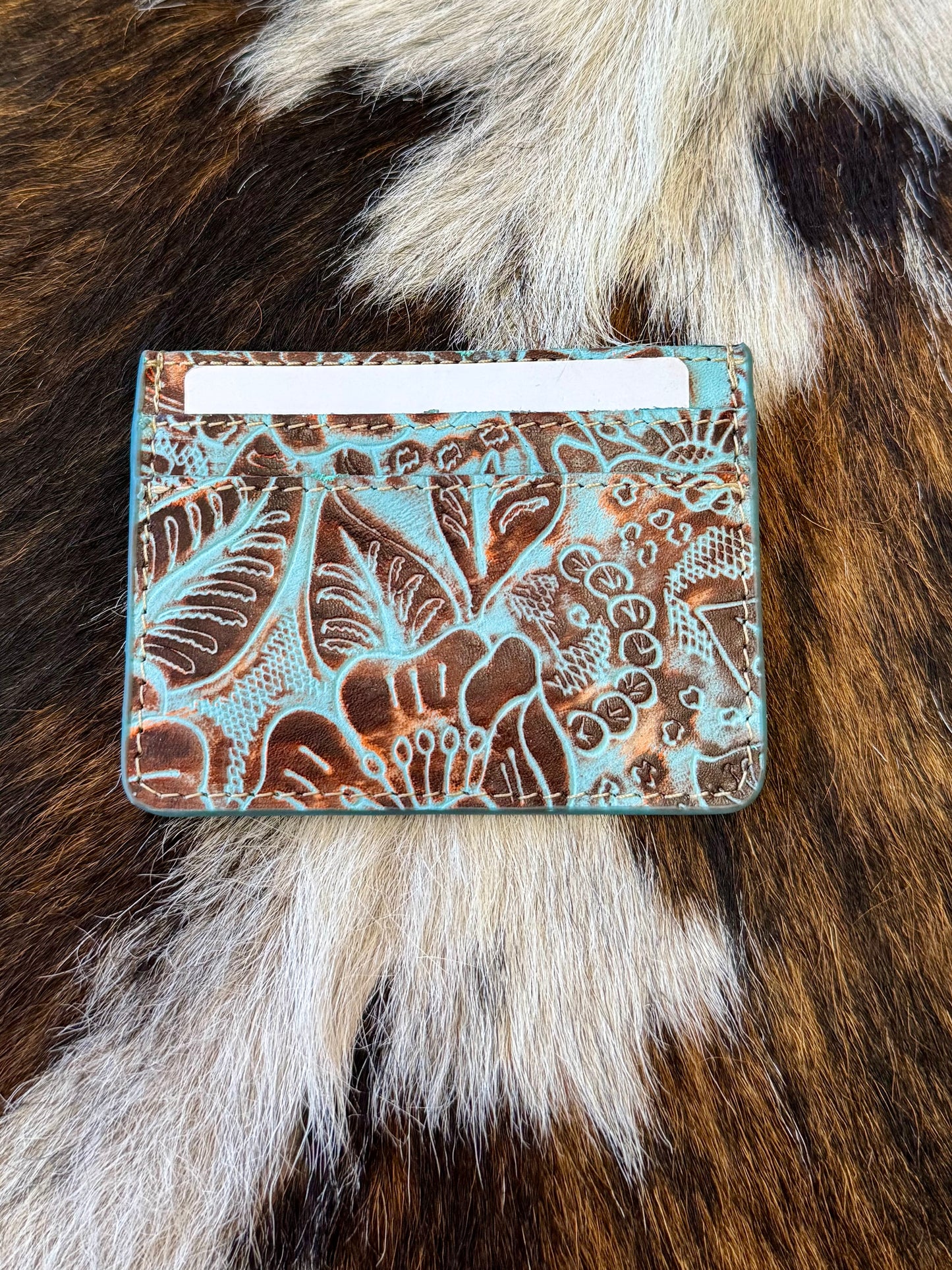 MYRA Tooled Leather Card Holder