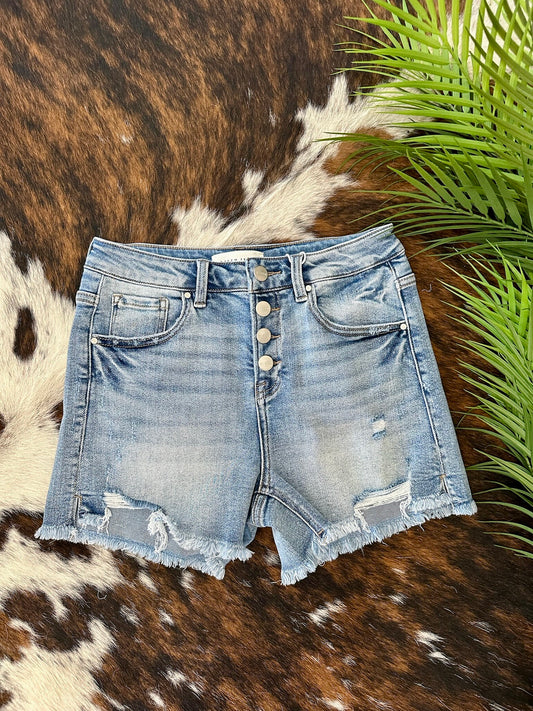 Pickin' Daisys Denim Risen Shorts