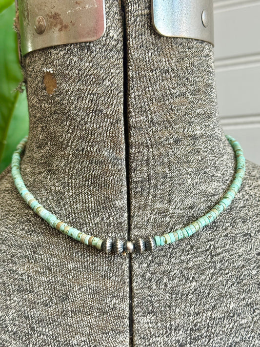Sterling Silver Kingman Turquoise Necklace