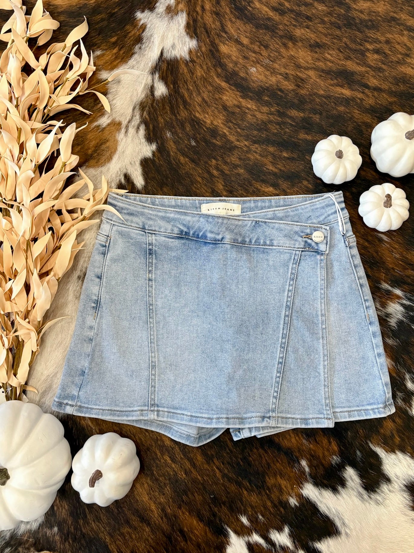 Let's Dance The Night Away Denim Risen Skort