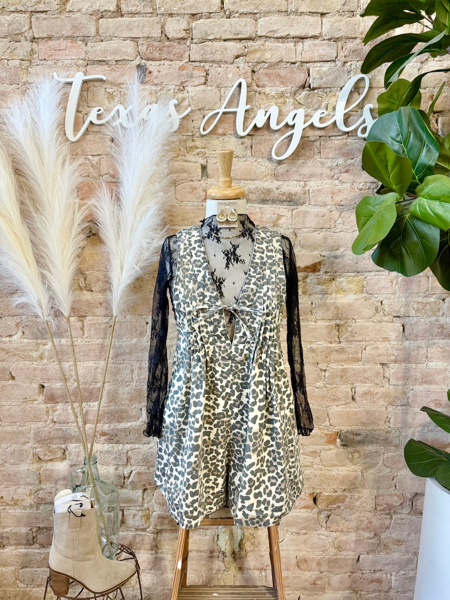 Perfect For You Light Leopard Print Romper