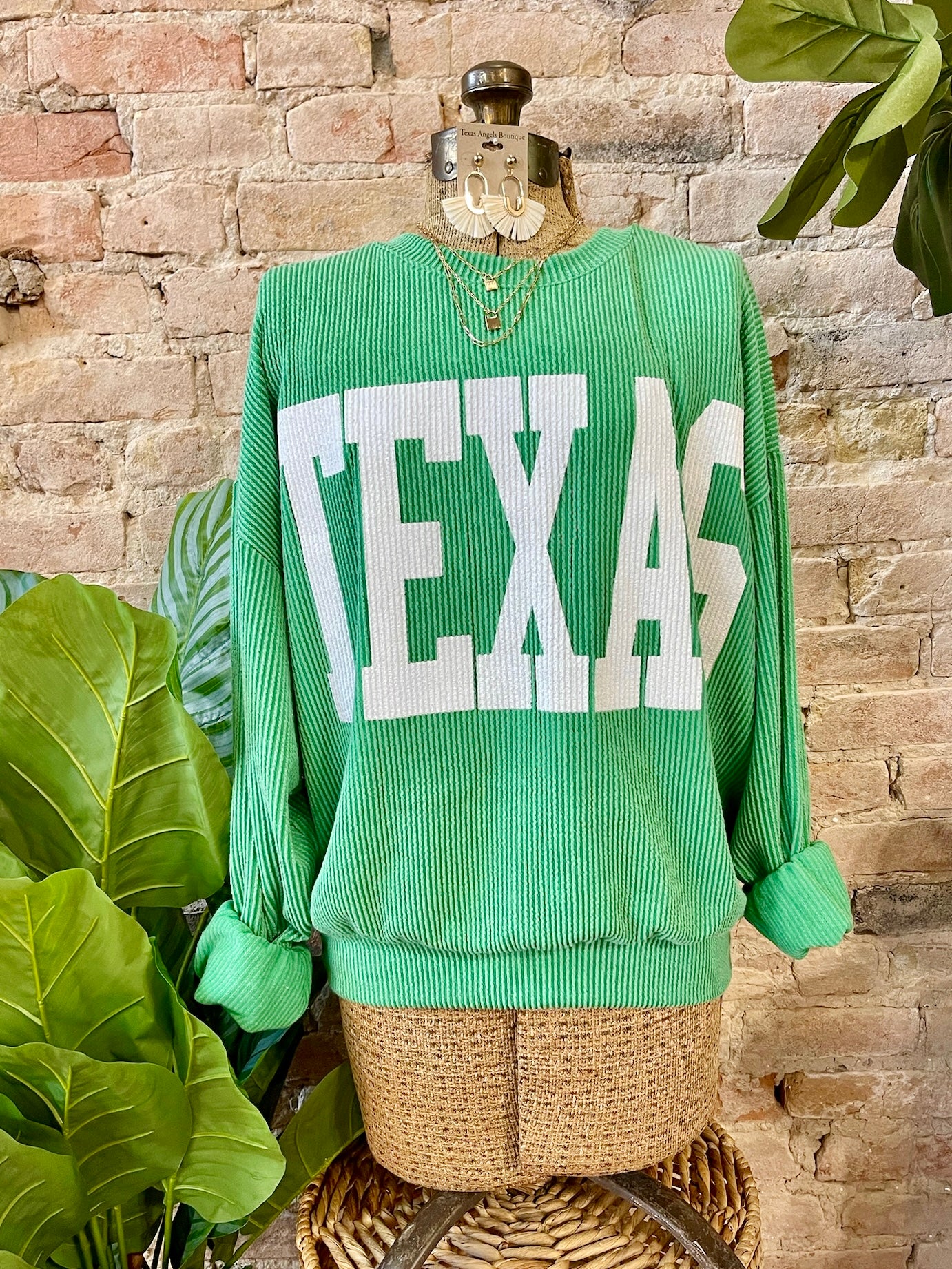 RESTOCK Kelly Green Texas Pullover