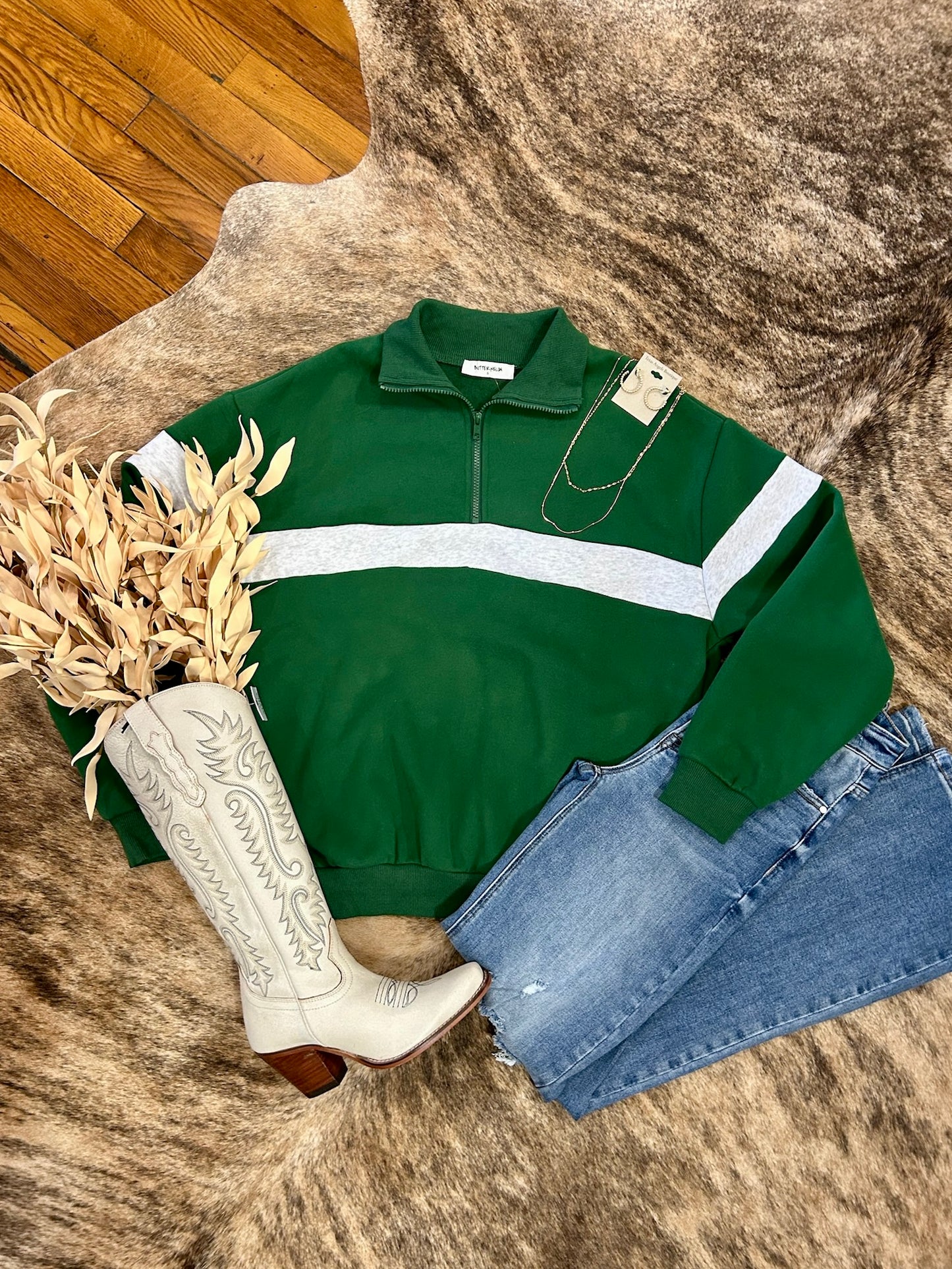 Pure Greatness Green Pullover