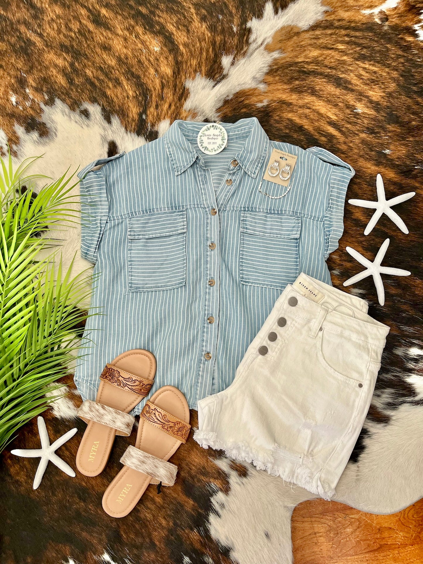 Toes In The Sand Striped Top