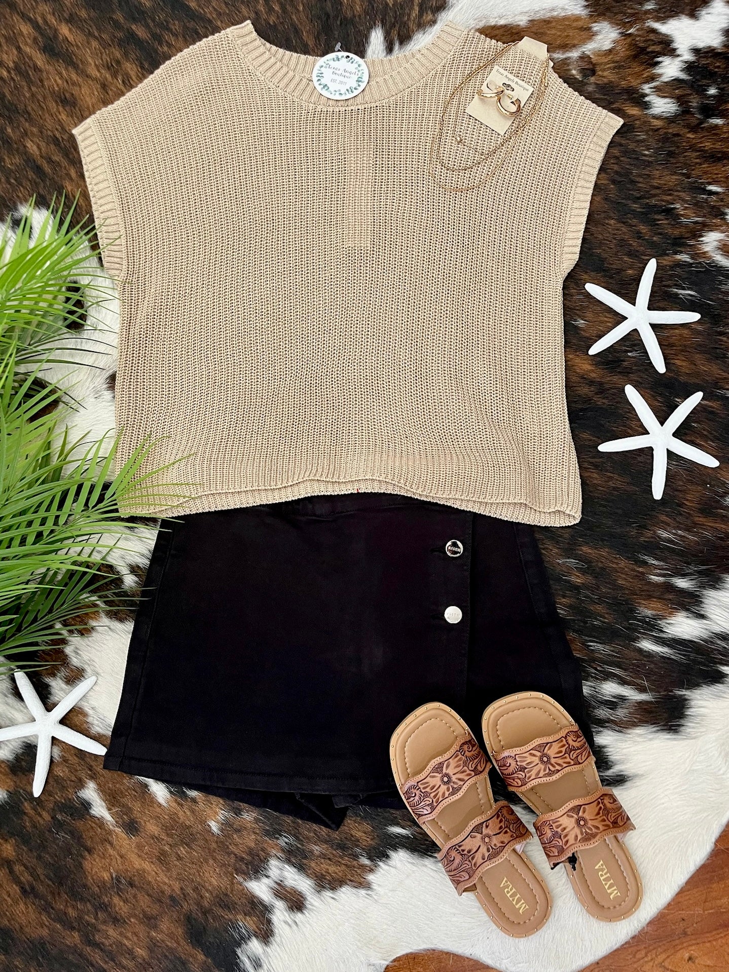 The Key To Happiness Taupe Knit Top