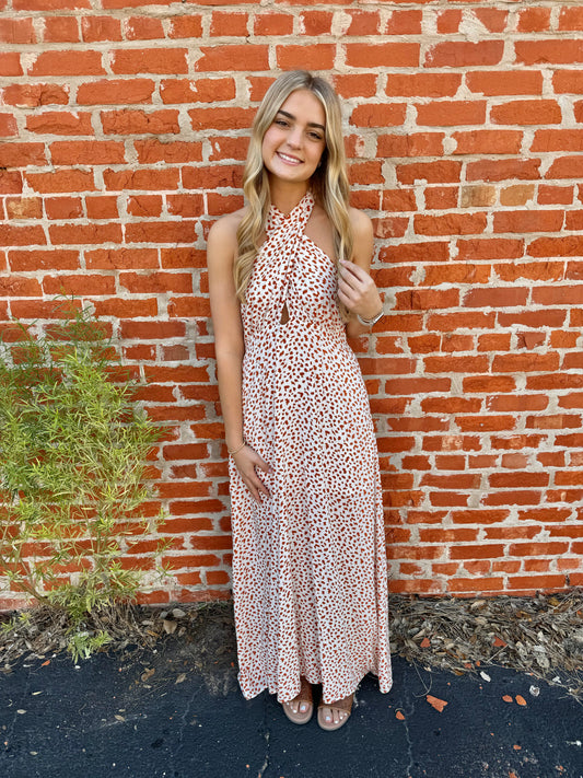 Sunflower Savanna Jane Printed Halter Maxi