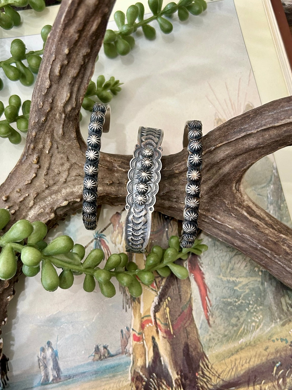 Navajo Handmade Sterling Silver Stacker Cuff
