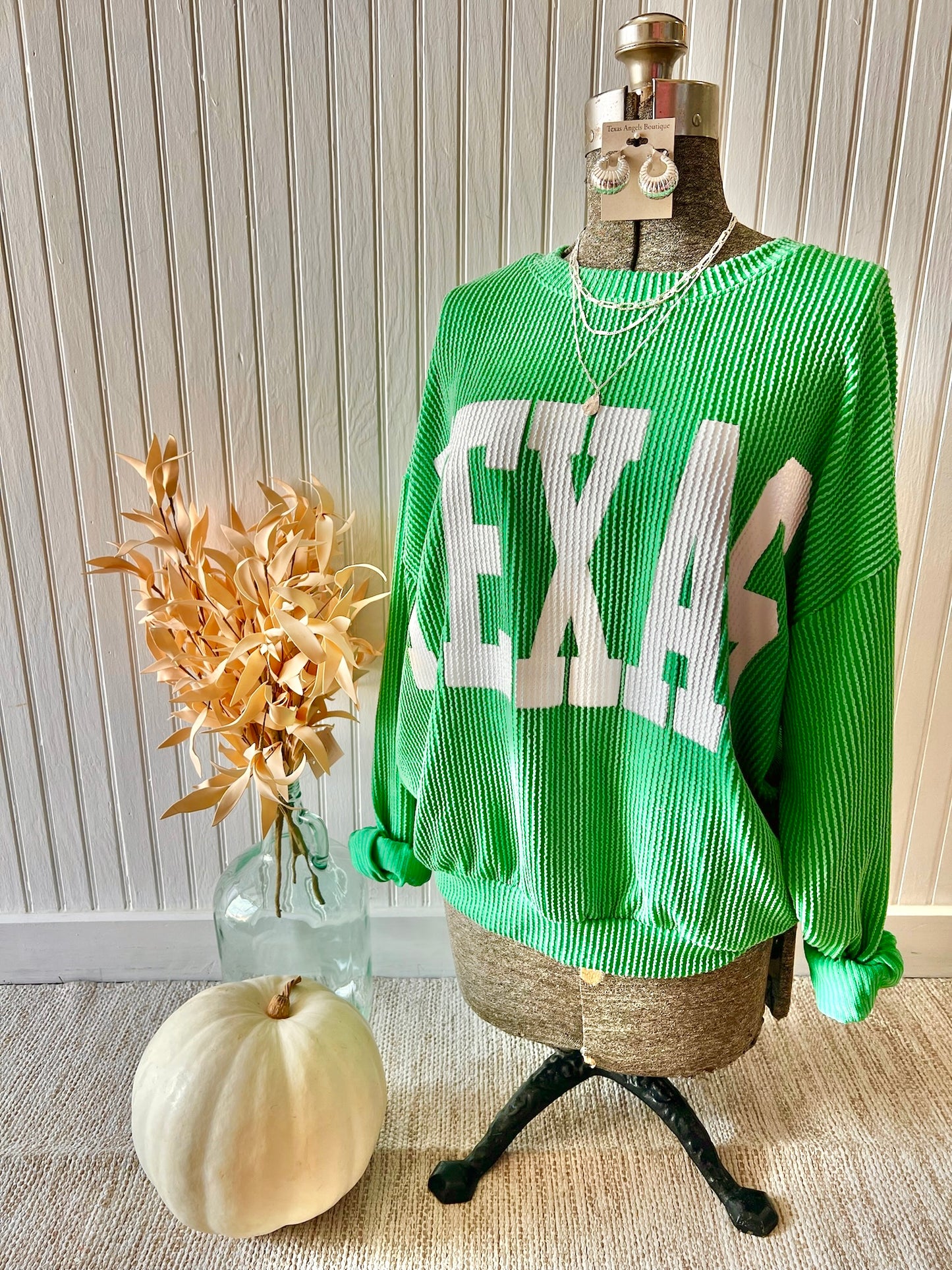 RESTOCK Kelly Green Texas Pullover