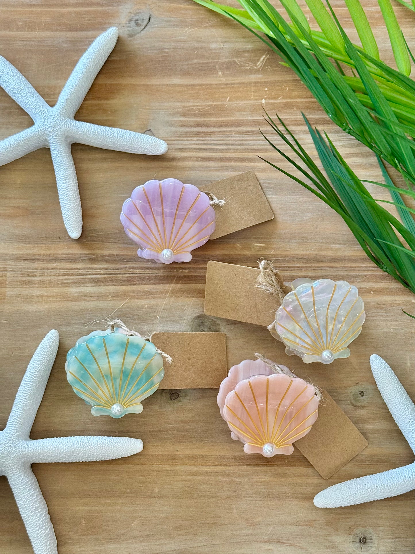 Seashell Hair Claw Clips