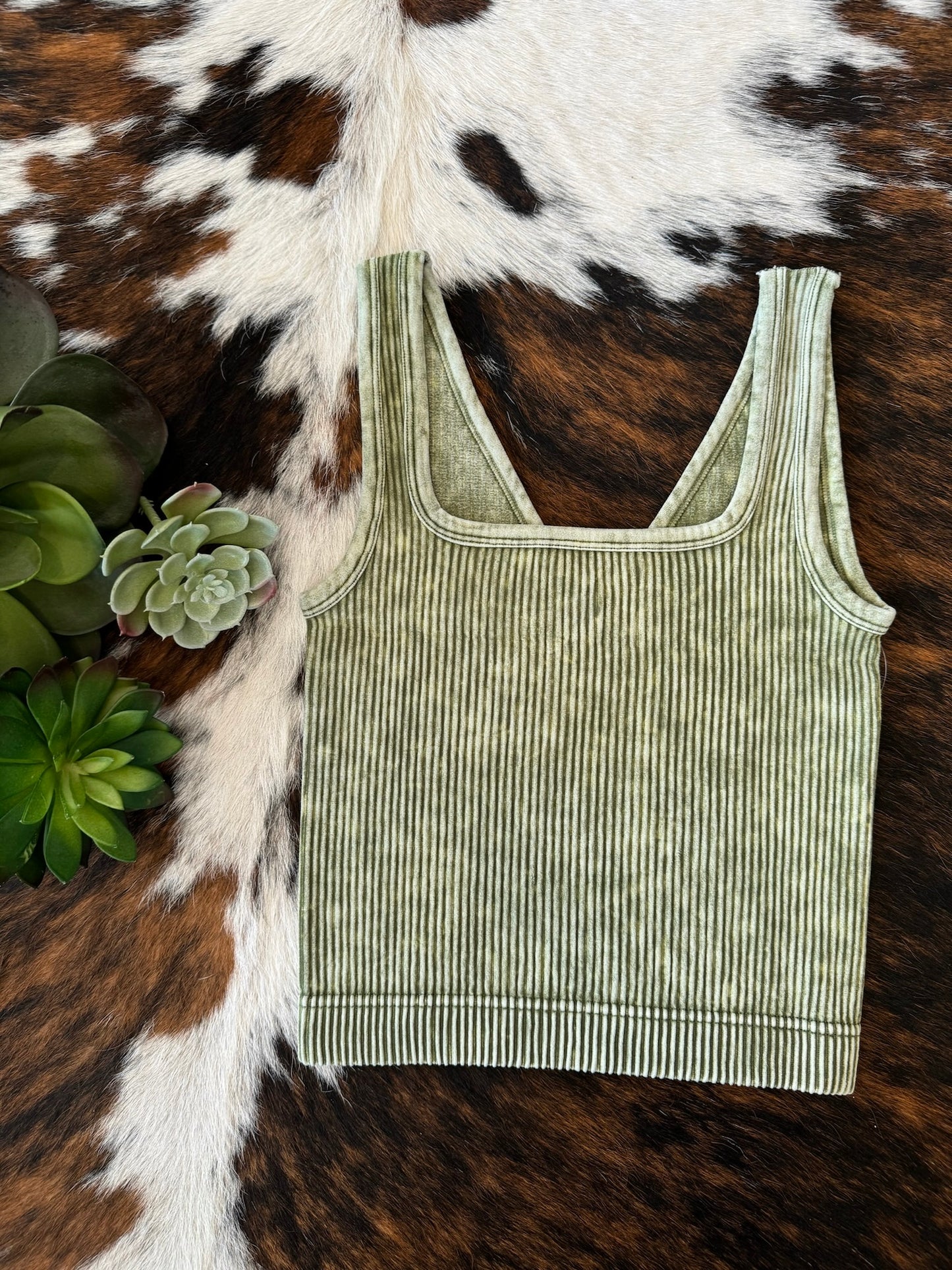 Thought So Olive Reversible Tank