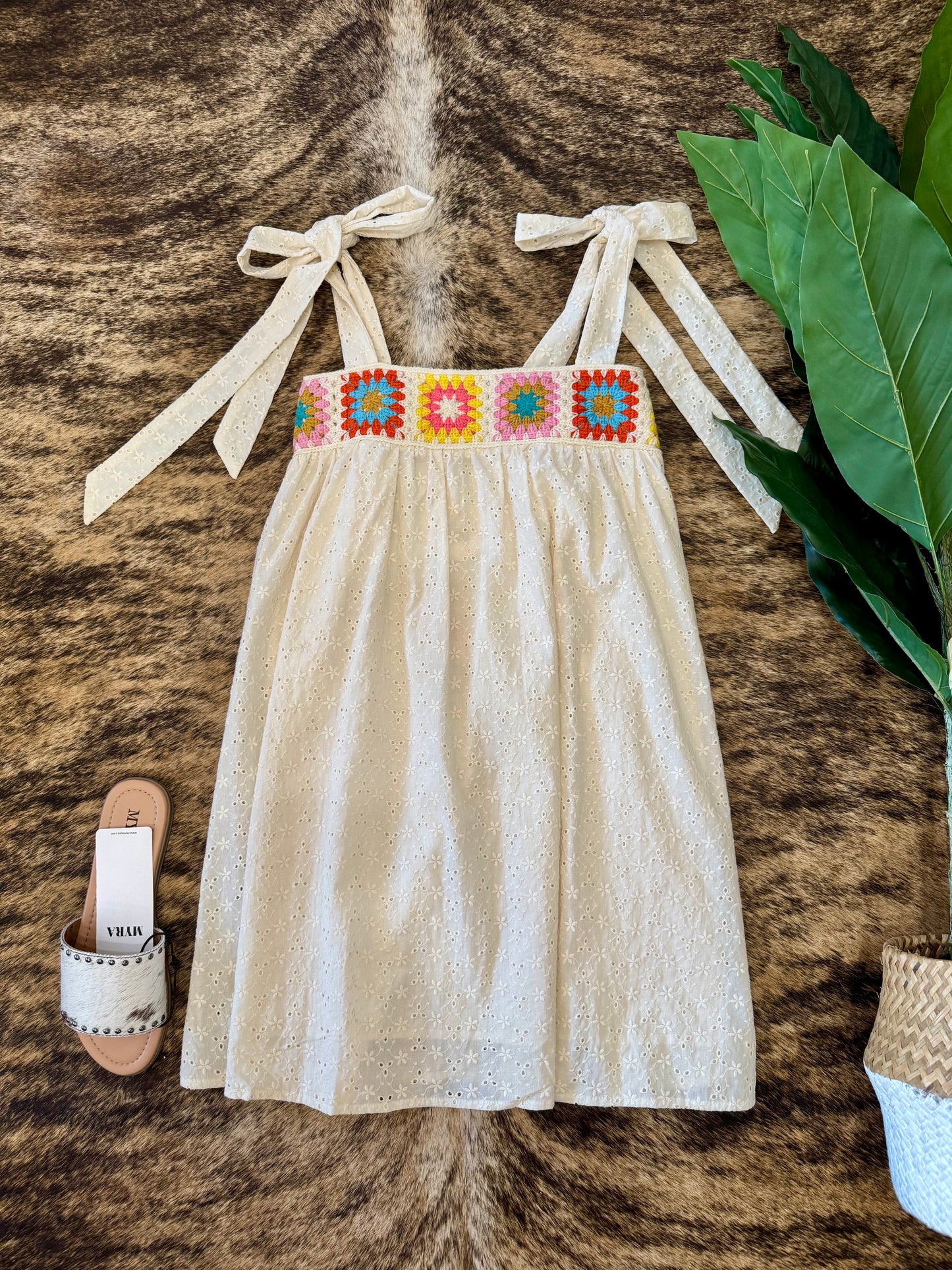 40% Off - Can't Stay, Sorry Ivory Crochet Dress