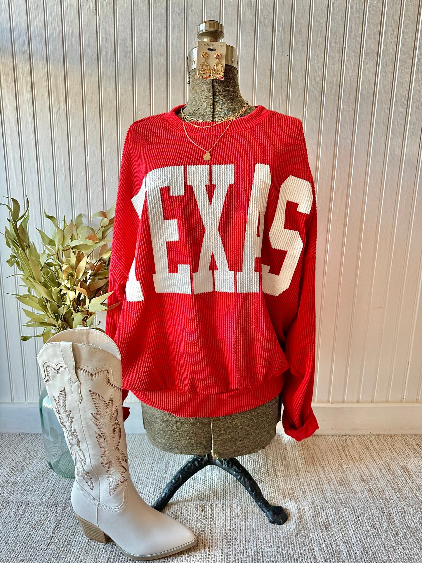 Red Texas Pullover