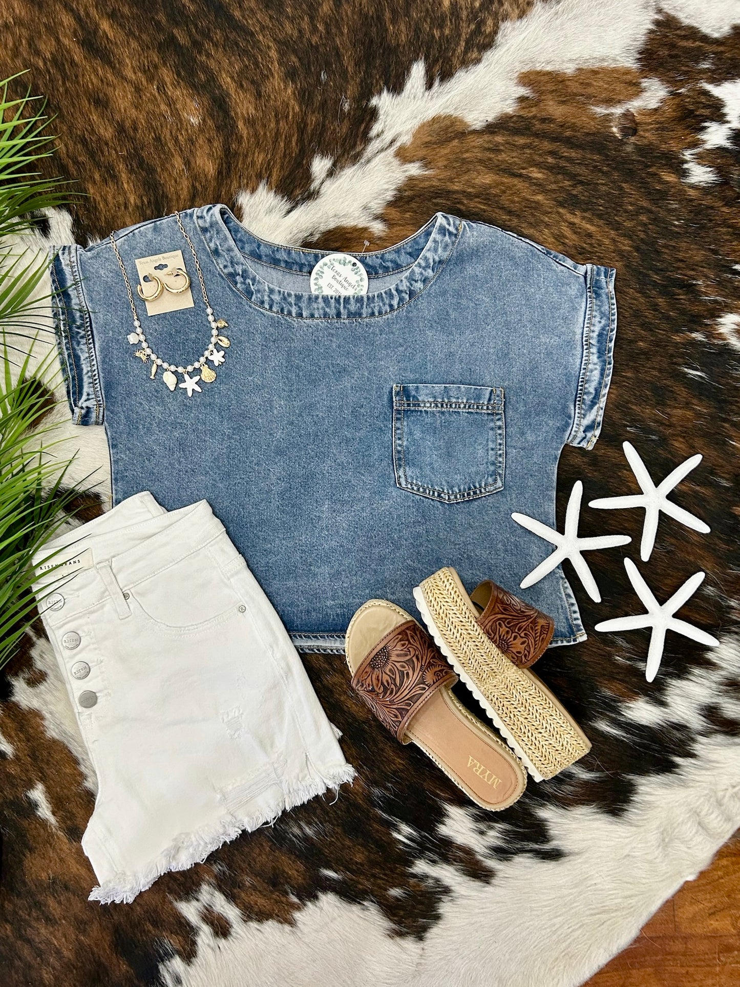 Champagne & Chambray Blouse